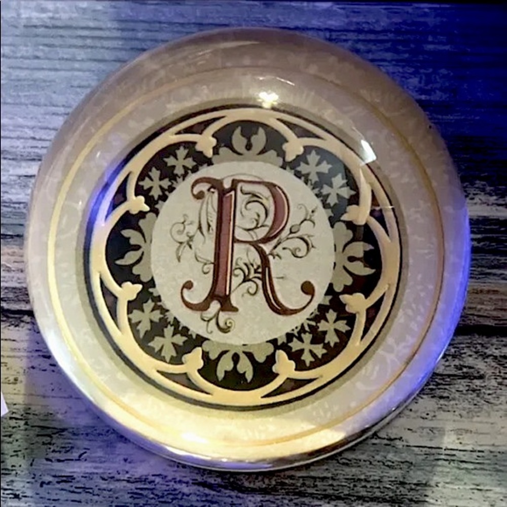 Punch Studio Crystal Monogram Paperweight